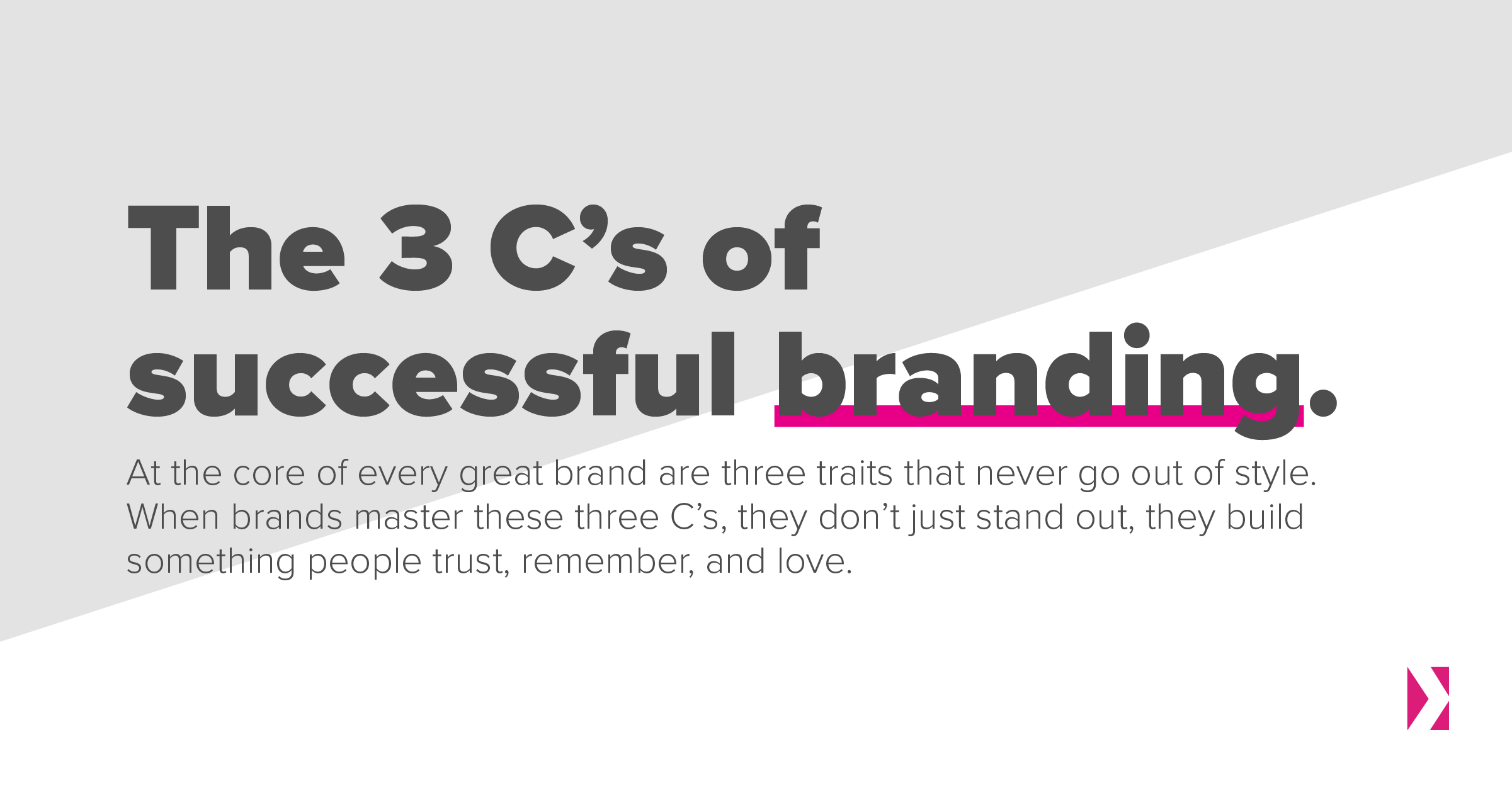 The 3 C’s of successful branding